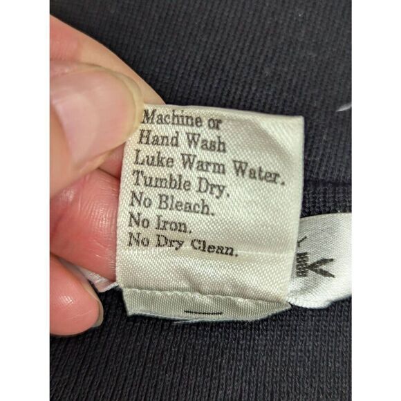 Misook Women's Black Solid Short-Sleeve Crew-Neck Iconic Knit Dress Large - Picture 5 of 5